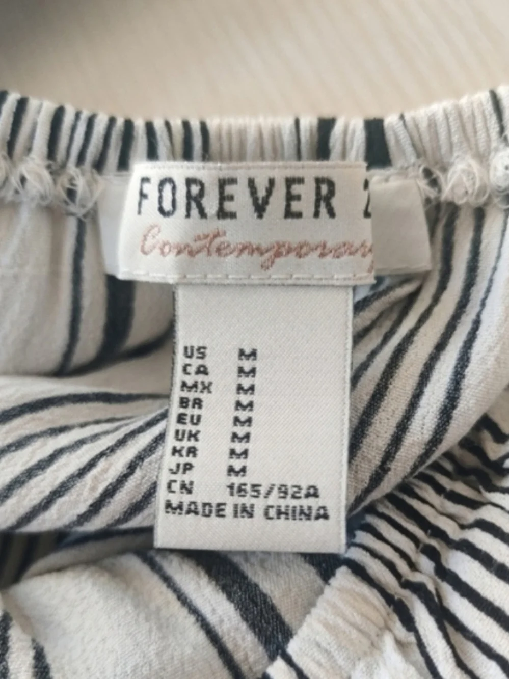Forever 21 Black and White Striped Dress Size Medium - Picture 3 of 8